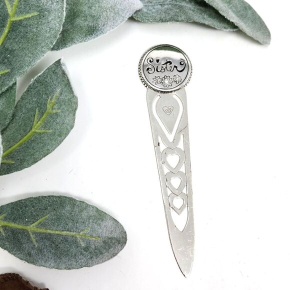 BRIGHTON Silver Plated Sister Bookmark - Picture 1 of 4